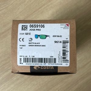 Costa DelMar Sunglasses ‘Jose Pro’ 580G Matte Black with Green Mirror.